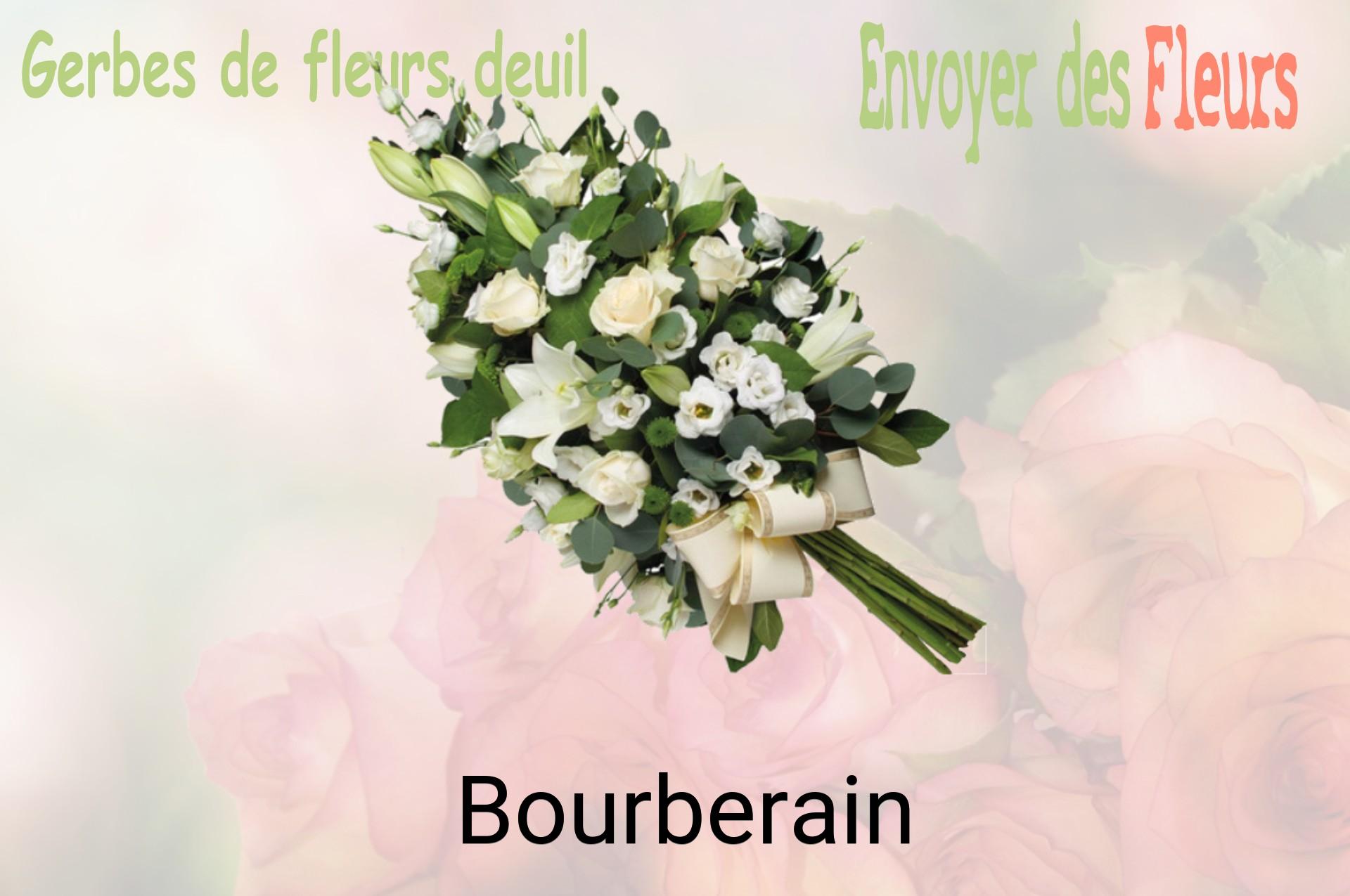 Gerbe de fleurs de deuil livrée à Bourberain